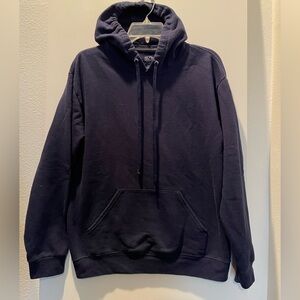 Fruit of the Loom Cotton Navy Blue Hoodie Sweatshirt pre owned Men/Medium